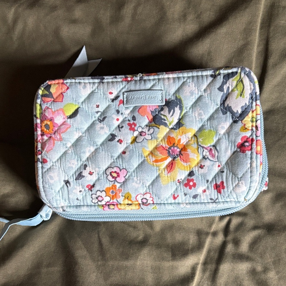 Vera Bradley Floral Quilted Wallet - Blue and Multicolor